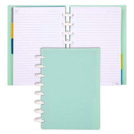 Talia Discbound Notebooks, Planner, Customizable, (Sage Green, Junior (5.5in x 8.5in))