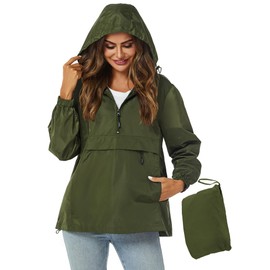 Avoogue Waterproof Rain Jacket For Women Tote Raincoat For Women Thin Rain Jacket Xxl