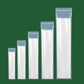 DONCIDAY Extra Long Zip Bags (50-Pack), 6 mil Clear Reclosable Narrow Poster Blueprint Tube with Lock Seal for Storage,Waterproof (8x30-50PACK)