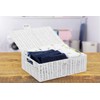 Arpan Small Resin Woven Storage Basket Box With Lid &