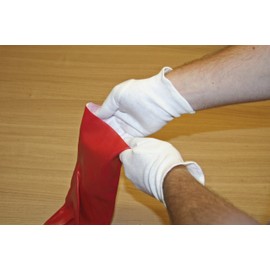 Kerbl 297496/6 Cotton Gloves Dermatex, 6 Pack, Unbleached, Size 12