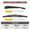 ACONTauto Rear Windshield Wiper Arm Blade Set - Replacement for