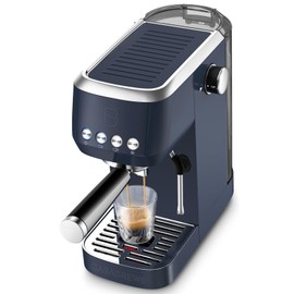 CASABREWS 3700 Essential Espresso Machine 20 Bar, Stainless steel Coffee Maker with Milk Frother, Espresso Coffee Machine for Cappuccino, Latte, 43.9oz Water Tank, Gift for Her, Sapphire Blue
