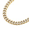 Steel Curb Chain Miami Cuban Chain Necklace, Silver Gold Two-tone,
