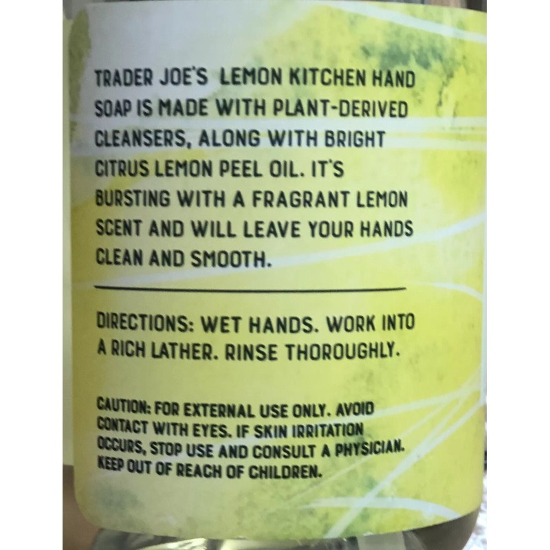 Trader Joes Lemon Kitchen Hand Soap 17 fl oz **2