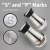 Lonffery Salt and Pepper Shakers Set, Stainless Steel Salt Containers