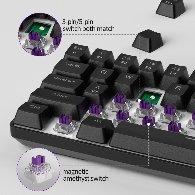 MageGee 60% Rapid Trigger Gaming Keyboard, Hall Effect Magnetic Switch,
