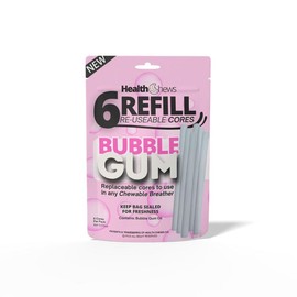 HealthChews New Aromatherapy with Essential Oil Refills Chewable Breather Natural to Quit Habits with Aromatherapy with Essential Oils for on the Go:_BubbleGum Refills