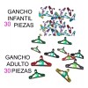 MDJ Combo Ganchos Grandes Y Chicos 60 Piezas