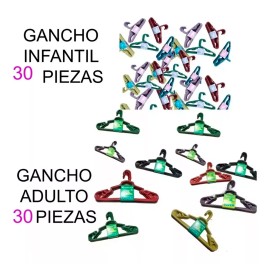 MDJ Combo Ganchos Grandes Y Chicos  60 Piezas