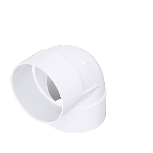 NDS, White 6P02 PVC 90-Degree Elbow, 6-Inch, X Hub Solvent-Weld Connections, for Use Sewer and Drain Pipe, 1 Count (Pack of 1)
