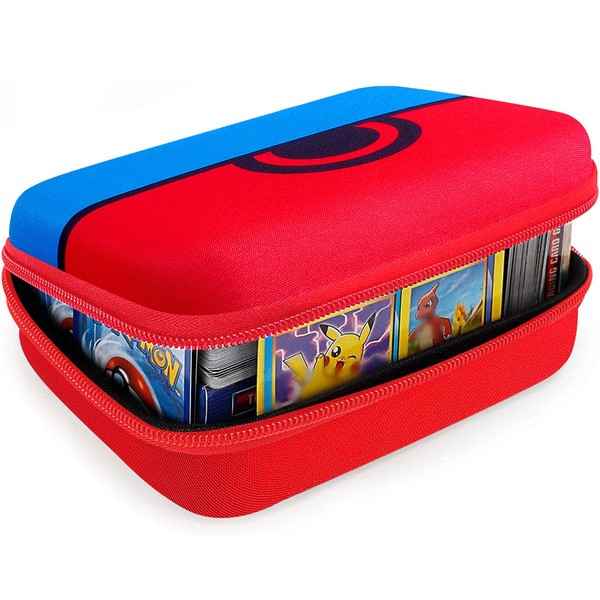 Cards Holder Compatible with PM TCG Cards, Card Game Case Storage Holds Up to 400 Cards. Removable Divider and Hand Strap Offered - Carton