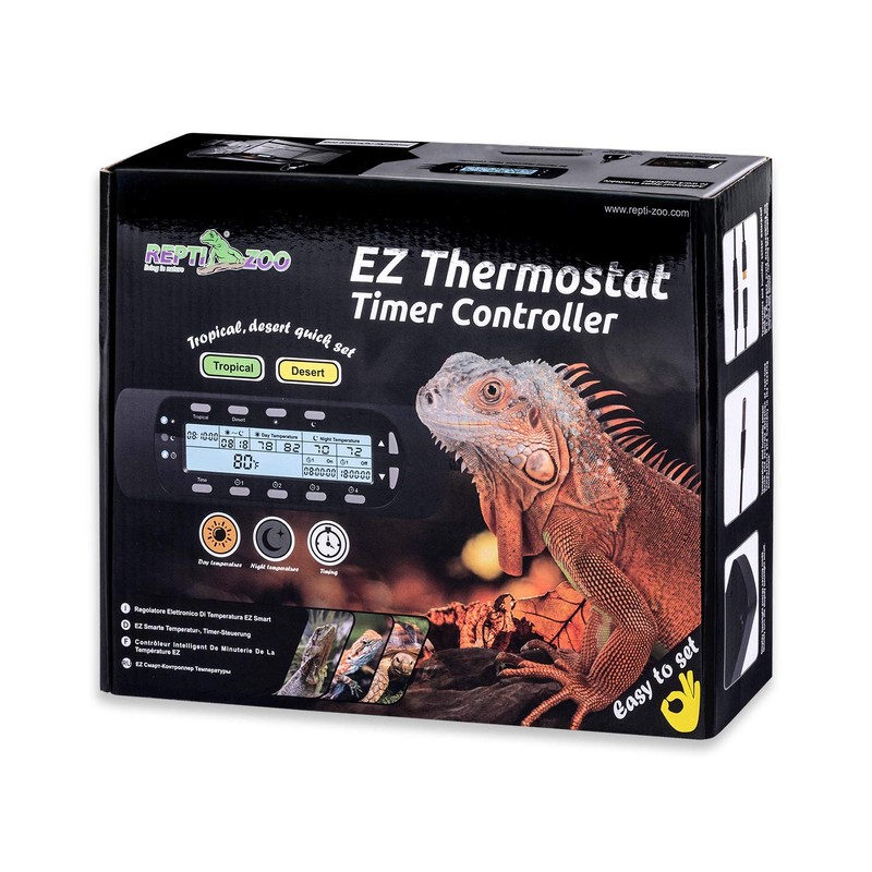 REPTI ZOO Reptile Thermostat Digital Outlet Temperature Timer Troptical or