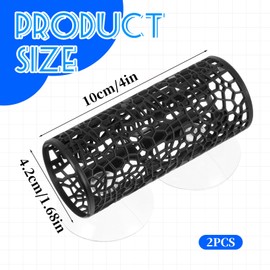 2Pcs Betta Tunnel - Black Betta Fish Toys, Safe Bettas Fish Tank Accessories, Bettas Hideout for Small Fishs & Shrimp