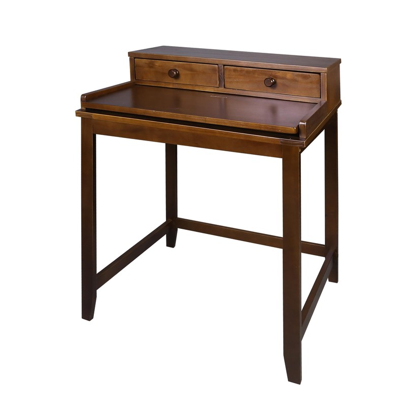 Solid Wood Home Office Computer Desk with Drawers, Pull-Out Tray,