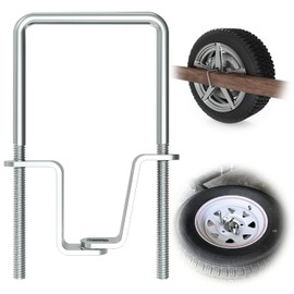 KOPKIO U-Bolt Style Tire Carrier, Trailer Spare Tire Mount Bracket, Trailer Tongue or Frame Mount, Fits 4 or 5 Lug Hole Rims, Holds 8-15 Inch