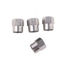 RockTrix - 4 Pieces - Silver Brass Valve Stem Caps