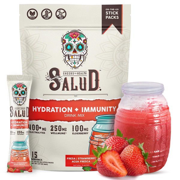 Taste Salud Salud 2-in-1 Hydration Packets + Immunity Electrolytes Powder,