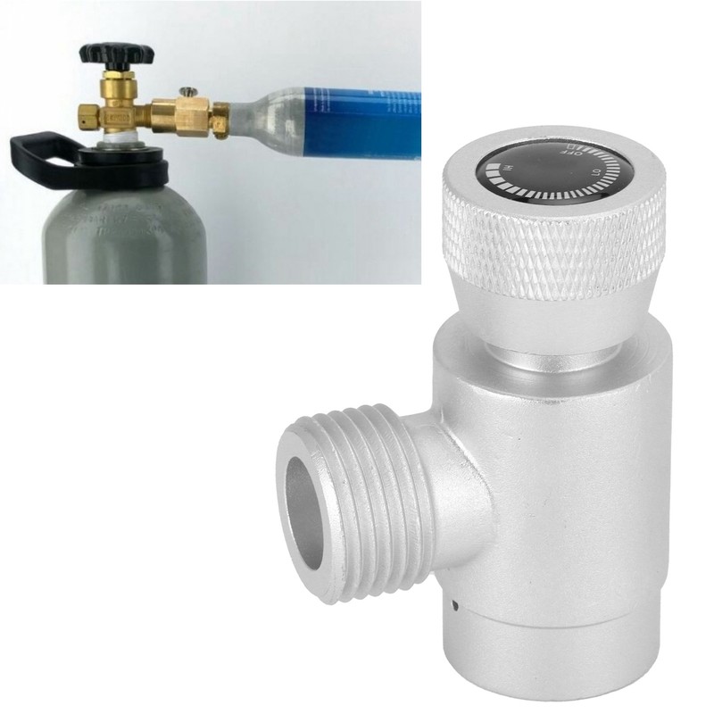 CO2 W21.8‑14 Thread Refill Adapter Connector Integrated Aluminum Soda Maker