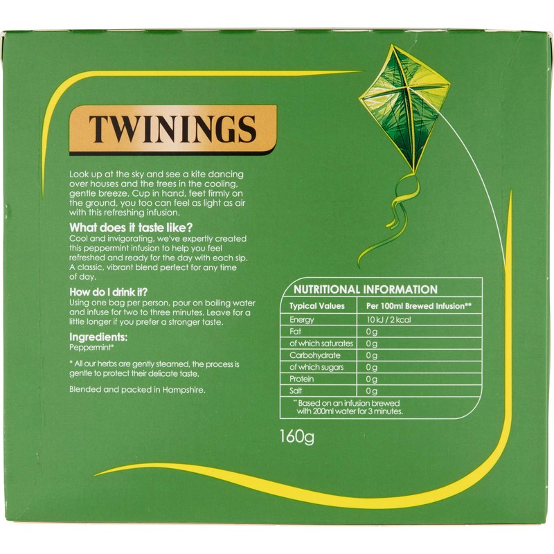 Twinings Pure Peppermint Flavoured Tea Bags - 320 Biodegradable Bags