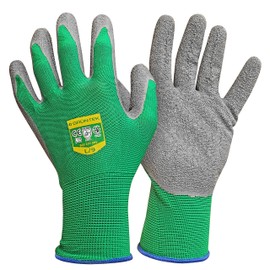 Grüntek Gardening Gloves, Polyester Fibre With Latex Coating, Suitable for Home and Commercial Use, 5 Pairs, l