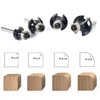 4pcs Round Over Router Bits 1/4 Shank by SICWOOD -