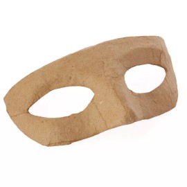 Factory Direct Craft Bulk Package of 12 Half Face 6" Wide Paper Mache Masks