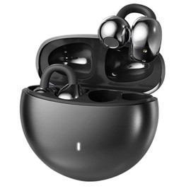 Xmenha Open Ear Clip On Earbuds Bluetooth Ear Cuff Headphones Wireless Bluetooth Out of Ear Air Bone Conduction Earbuds Workout Headphones Earphones Ear Buds for Small Ears Canals Women Men