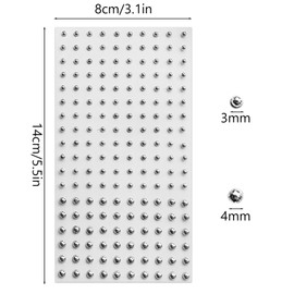 8 Sheets Fake Piercings Stickers, Fake Lip Ring Fake Nose Ring Fake Eyebrow Piercing Fake Lip Piercing, Self-Adhesive Face Sticker Fake Piercing Balls Silver Cool Punk Y2k Face Gems for Women Men