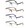 DOOViC 4 Pack Reading Glasses Blue Light Blocking Flexible Ultralight