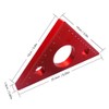 DEBBD Aluminium Alloy Angle Ruler DIY Woodworking Triangle Ruler Measuring