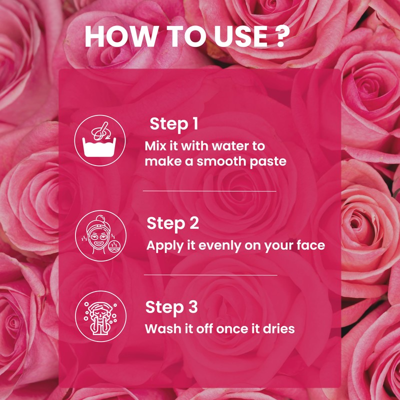 H&C HERBAL INGREDIENTS EXPERT 100% Pure Rose Petals Powder (Rosa