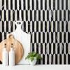 DICOFUN 1 Sheet Black & White Peel and Stick Backsplash
