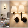 Battery Operated Wall Sconce: Set of 2 Wireless Wall Light
