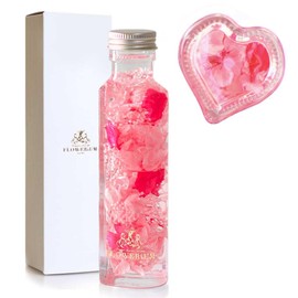 FLOWERiUM Herbarium Gift 2024 Carnation Flower Gift Anniversary Birthday Present for Women Loved Mother Flower Heart (Rose Pink)