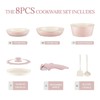 Ceramic Cookware Set Non Stick 8Pcs Pots and Pans Set