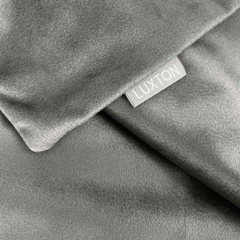 Set of 2 Luxton Velvet Square Cushion Covers Light Grey,