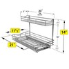 LYNK PROFESSIONAL® Pull Out Under Sink Kitchen Cabinet Organizer -