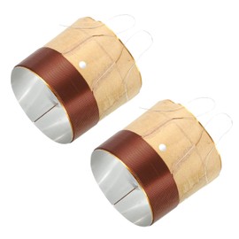 PATIKIL Pack of 2 Woofer Swinging Coil 1.95 x 0.71 Inch 2 Layers Round Copper Wire Speaker Voice Coil for Speaker Repair