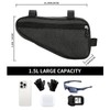 Bike Triangle Frame Bag, Bicycle Tube Storage Pouch, Strap-On Under
