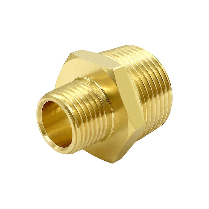 Hooshing 2PCS 1/4" NPT Male to 3/4" NPT Male Brass