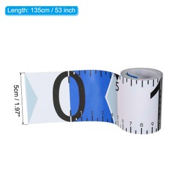 PATIKIL Fish Ruler 53" Fish Measuring Tape Waterproof for Fishing Boat Kayak Workbench Blue