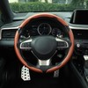 Amiss 3pcs Carbon Fiber Anti-Skid Steering Wheel Cover, Waterproof &
