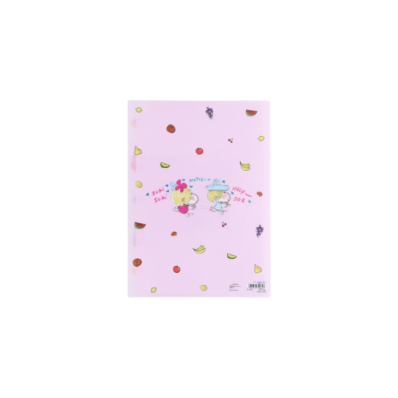 Sunstar Stationery Ado Mizomori Goods Clear File, 5 Pockets, Fruit