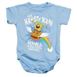 Popfunk Spongebob Burger Rider Unisex Infant Snap Suit for Baby - 18 Months - Light Blue