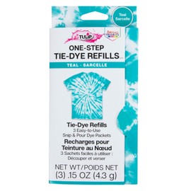 Tulip One-Step Tie-Dye Kit , 3 Fabric Dye Refill Packs, Packs, Teal