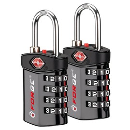 Forge Travel Lock,TSA Approved Luggage Locks for Air Travel, Gym Lockers, School Lockers, Pelican Cases, Gun Case, Easy Read Dials, Durable Alloy Body