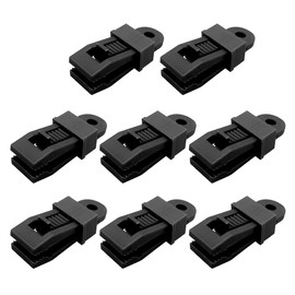 Pack of 8 tarpaulin clips, tent clips, tarpaulin clips, suitable for tents, camping, caravan roofs, car covers
