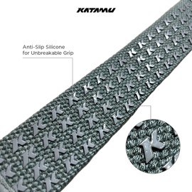 Katamu Weightlifting Straps | Lift More | Premium Weightlifting Straps | Men and Womens Squat Lifting, Powerlifting and Weight Training Support Straps (Grey)