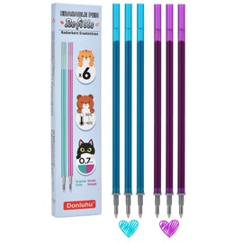 Donluhu Donluhu Ersatzminen für Legami Stifte [3 Türkis,3 Violette, 6er Pack], Minen für legami radierbare stifte, Refill für Legami Bee, Gelschreibermine Radierbar for Legami Milano